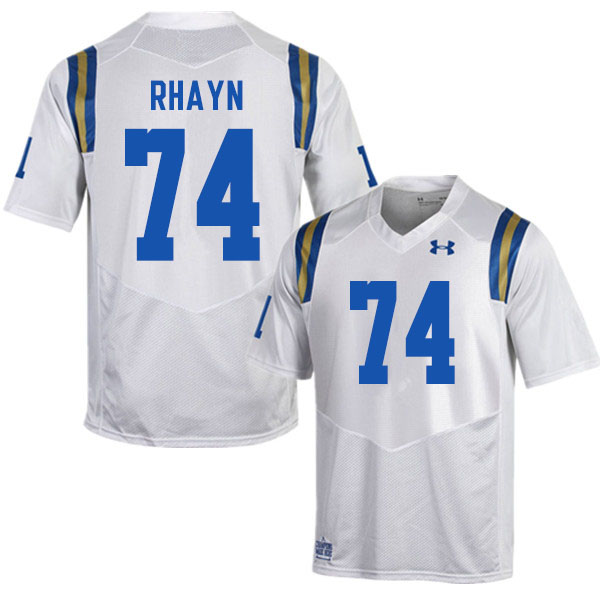Men #74 Sean Rhayn UCLA Bruins College Football Jerseys Sale-White